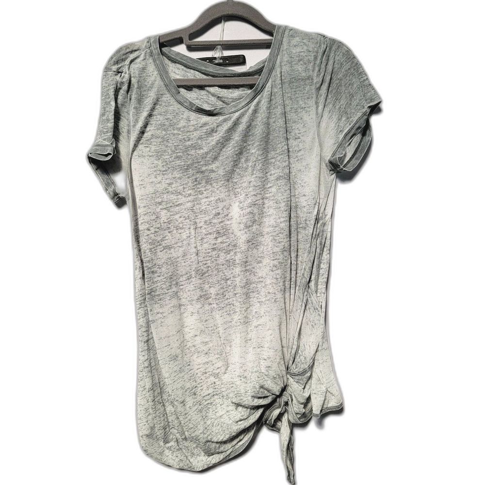 Caslon Burnout Faded Denim Look Shirt Lightweight Flowy Cozy T-Shirt Womens S